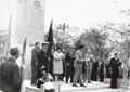 Митинг в День Победы у памятника павшим в п. Седово, 1970-е годы. Крайний справа - Н.П. Хандюков