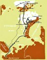 Карта Первой русской экспедиции к Северному полюсу под руководством Г.Я. Седова