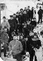 Участники экспедиции Г.Я. Седова. М.А. Павлов крайний справа, далее Г.Я. Седов и В.Ю. Визе, 1913г
