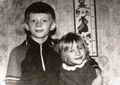 Я с сестрой Аней, г. Северо-Курильск, 1988г