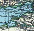 Фрагмент карты 1903 года с указанием водных маршрутов