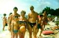 На пляже около Таганрогского пансионата "Голубая волна", 1996г